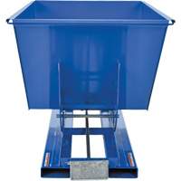 Self-Dumping Hopper, Steel, 1 cu.yd., Blue Sidevic Inc.