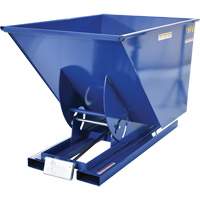 Self-Dumping Hopper, Steel, 1 cu.yd., Blue Sidevic Inc.