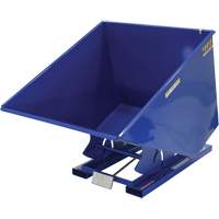 Self-Dumping Hopper, Steel, 2 cu.yd., Blue Sidevic Inc.