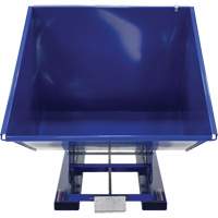 Self-Dumping Hopper, Steel, 2 cu.yd., Blue Sidevic Inc.