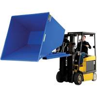 Self-Dumping Hopper, Steel, 2-1/2 cu.yd., Blue Sidevic Inc.