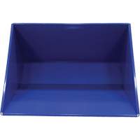 Self-Dumping Hopper, Steel, 3 cu.yd., Blue Sidevic Inc.