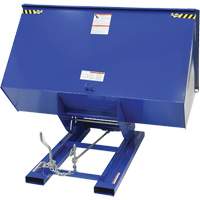 Self-Dumping Hopper, Steel, 3 cu.yd., Blue Sidevic Inc.