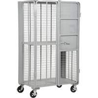 FST Series Folding Security Truck, 1 Tiers, 27" L x 45" W x 77" H, 2000 lbs. Cap. Sidevic Inc.