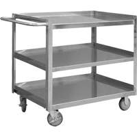 Industrial Grade Shelf Cart, 3 Tiers, 24-1/8" W x 35" H x 42" D, 1200 lbs. Capacity Sidevic Inc.