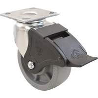 Roulette Emaxx, Pivotant avec frein, 4" (101,6 mm), Envirothane, 1000 lb (453,6 kg) Sidevic Inc.