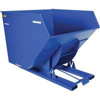 Self-Dumping Hopper, Steel, 4 cu.yd., Blue Sidevic Inc.
