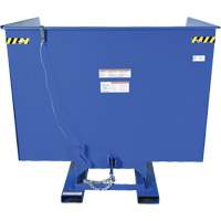 Self-Dumping Hopper, Steel, 4 cu.yd., Blue Sidevic Inc.
