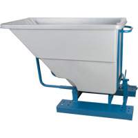 Self-Dumping Hopper, Polyethylene, 5/8 cu.yd., Grey Sidevic Inc.