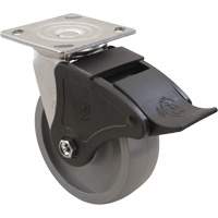 Roulette Max9, Pivotant, 6" (152,4 mm), Gris-WOW Envirothane, 1100 lb (498,95 kg) Sidevic Inc.
