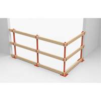 ProGuards Temporary Guard Rail Posts, 8" W x 39" H, Orange Sidevic Inc.
