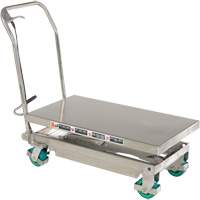 Manual Hydraulic Scissor Lift Table, 36-1/4" L x 19-3/8" W, Stainless Steel, 600 lbs. Capacity Sidevic Inc.