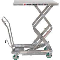 Manual Hydraulic Scissor Lift Table, 36-1/4" L x 19-3/8" W, Stainless Steel, 600 lbs. Capacity Sidevic Inc.