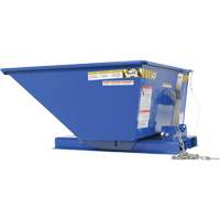 Low Profile D-Style Self Dumping Hopper, Steel, 1/4 cu.yd., Blue Sidevic Inc.