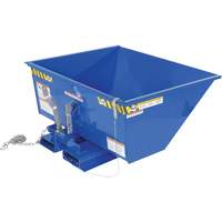 Low Profile D-Style Self Dumping Hopper, Steel, 1/2 cu.yd., Blue Sidevic Inc.