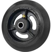 Roue en caoutchouc moul&eacute;, 6'' (152 mm) dia. x 1-1/2" (38 mm) la, Capacit&eacute; de 450 lb (204 kg) Sidevic Inc.