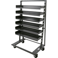 Single-Sided Heavy Duty A-Frame Cart with 6 Trays, 38" x 25" x 63", 2500 lbs. Capacity Sidevic Inc.