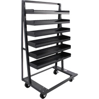 Single-Sided Heavy Duty A-Frame Cart with 6 Lipped Trays, 38" x 25" x 63", 2500 lbs. Capacity Sidevic Inc.
