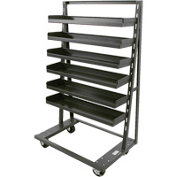 Single-Sided Heavy Duty A-Frame Cart with 6 Lipped Trays, 38" x 25" x 63", 2500 lbs. Capacity Sidevic Inc.