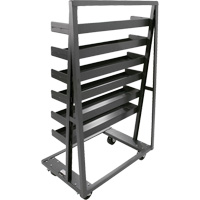 Single-Sided Heavy Duty A-Frame Cart with 6 Lipped Trays, 38" x 25" x 63", 2500 lbs. Capacity Sidevic Inc.