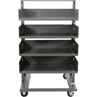 Single-Sided Heavy Duty A-Frame Cart with 4 Large Trays, 38" x 25" x 63", 2500 lbs. Capacity Sidevic Inc.