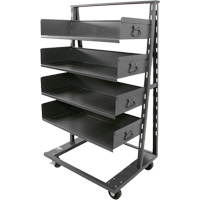Single-Sided Heavy Duty A-Frame Cart with 4 Large Trays, 38" x 25" x 63", 2500 lbs. Capacity Sidevic Inc.