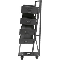 Single-Sided Heavy Duty A-Frame Cart with 4 Large Trays, 38" x 25" x 63", 2500 lbs. Capacity Sidevic Inc.