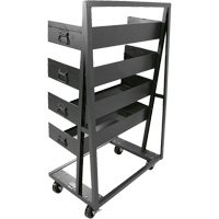 Single-Sided Heavy Duty A-Frame Cart with 4 Large Trays, 38" x 25" x 63", 2500 lbs. Capacity Sidevic Inc.