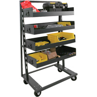 Single-Sided Heavy Duty A-Frame Cart with 4 Large Lipped Trays, 38" x 25" x 63", 2500 lbs. Capacity Sidevic Inc.