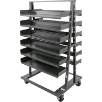 Double-Sided Heavy Duty A-Frame Cart with 12 Trays, 38" x 30" x 63", 2500 lbs. Capacity Sidevic Inc.