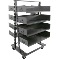 Double-Sided Heavy Duty A-Frame Cart with 8 Large Trays, 38" x 30" x 63", 2500 lbs. Capacity Sidevic Inc.