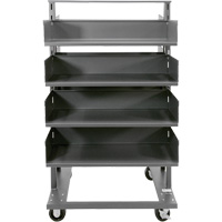 Double-Sided Heavy Duty A-Frame Cart with 8 Large Trays, 38" x 30" x 63", 2500 lbs. Capacity Sidevic Inc.