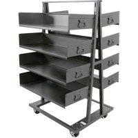 Double-Sided Heavy Duty A-Frame Cart with 8 Large Trays, 38" x 30" x 63", 2500 lbs. Capacity Sidevic Inc.