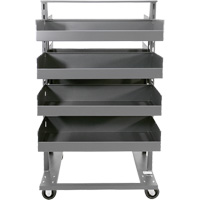 Double-Sided Heavy Duty A-Frame Cart with 8 Large Lipped Trays, 38" x 30" x 63", 2500 lbs. Capacity Sidevic Inc.