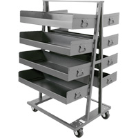 Double-Sided Heavy Duty A-Frame Cart with 8 Large Lipped Trays, 38" x 30" x 63", 2500 lbs. Capacity Sidevic Inc.