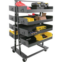 Double-Sided Heavy Duty A-Frame Cart with 8 Large Lipped Trays, 38" x 30" x 63", 2500 lbs. Capacity Sidevic Inc.