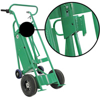 Powered Drum Hand Truck with Pneumatic Wheels Sidevic Inc.