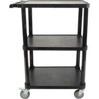 Utility Cart with Flat Shelf, 3 Tiers, 18-1/8" x 37-3/8" x 27-3/4", 330 lbs. Capacity Sidevic Inc.