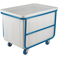 Straight Wall Box Truck, White Polyethylene, 46" L x 28" W x 31" H, 14 cu. ft. Volume, 1000 lbs. Capacity Sidevic Inc.
