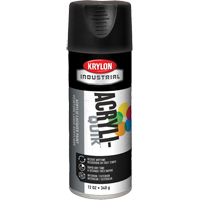 Industrial Acryli-Quik Lacquer, Black, Ultra-Flat, 12 oz., Aerosol Can Sidevic Inc.