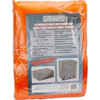High-Visibility Heavy-Duty Woven Tarp, Polyethylene, Green/Orange, 16' x 20' x 12 mils Sidevic Inc.