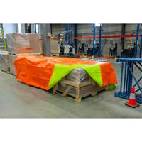High-Visibility Heavy-Duty Woven Tarp, Polyethylene, Green/Orange, 16' x 20' x 12 mils Sidevic Inc.