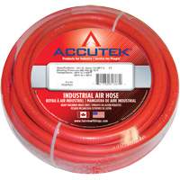 Red EPDM Industrial Air Hose Assembly, Air, Rubber, 1/2" dia. x 50', 200 psi, 1/2 NPT Sidevic Inc.