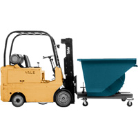 Self-Dumping Hopper, Steel, 5 cu.yd., Blue Sidevic Inc.