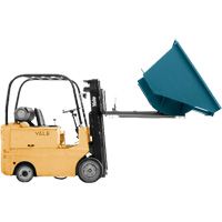 Self-Dumping Hopper, Steel, 3/4 cu.yd., Blue Sidevic Inc.