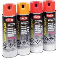 Peinture de marquage industrielle invers&eacute;e &agrave; base de solvant Quik-Mark, 17 oz, Canette a&eacute;rosol Sidevic Inc.