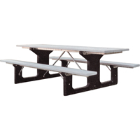 Recycled Plastic Picnic Tables, 6' L x 61-1/2" W, Grey Sidevic Inc.
