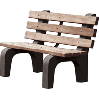 Park Benches, Recycled Plastic, 72" L x 25" W x 31" H, Brown Sidevic Inc.