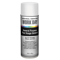 Industrial Work Day Paint, White, Gloss, 10 oz., Aerosol Can Sidevic Inc.
