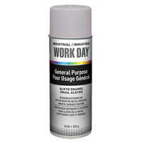 Industrial Work Day Paint, Grey, Very Flat, 10 oz., Aerosol Can Sidevic Inc.